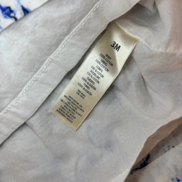 Baby B’Gosh 3 Months Blue & White Floral Dress Outfit Spring Summer Cotton Lined - Picture 6 of 6